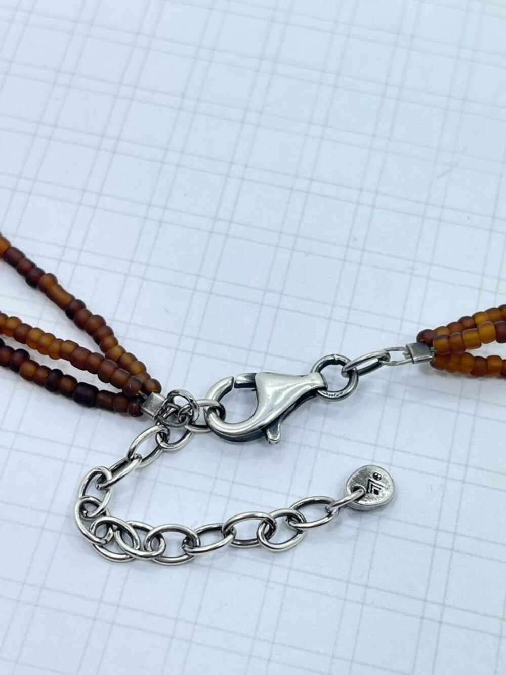 Retired Silpada N1838 Tiger Eye Pearl Sterling Silver Necklace 17-19" - Picture 6 of 6